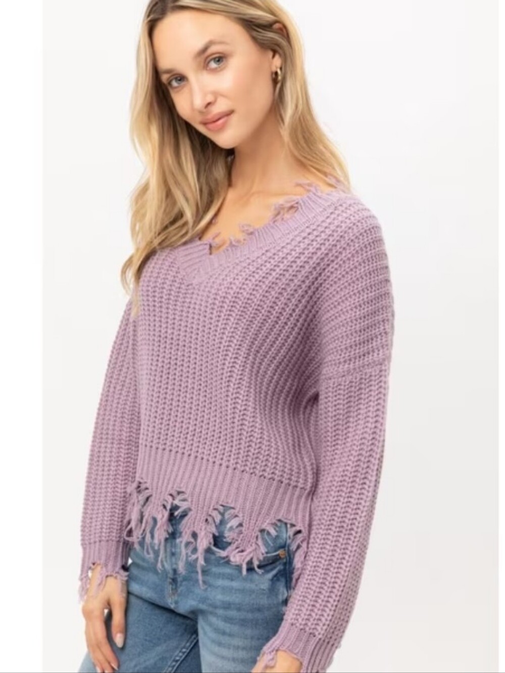 Love Tree Long Sleeve Mauve Sweater